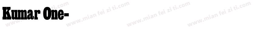Kumar One字体转换